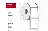 Label 38x192 - Core 24,4. DT. Permanent. No perforation. 400 labels per roll, 14 rolls per pack. Etichette per stampante