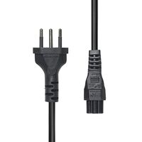 Power Cord Brazil to C5 2M , Black ,