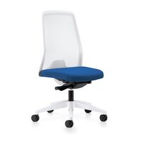 EVERY operator swivel chair, white mesh back rest