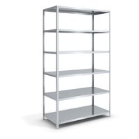 Heavy duty bolt-together shelving, zinc plated