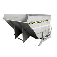 XXL tilting skip with positioning aid