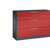 Armario para archivadores colgantes ASISTO, anchura 1200 mm, con 3 cajones, gris negruzco / rojo vivo.