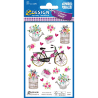 Deko Sticker Papier Blumen mehrfarbig 38 Aufkleber