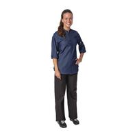 Whites NY Queens Women's Chef Jacket in in Blue - Cotton with Pocket - XXL