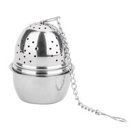 Olympia Oval Stainless Steel Tea Strainer with Chain and Hook Clips - 40�xH55mm