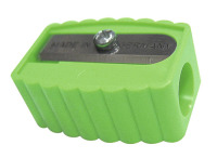 Normalansicht - Ecobra Kunststoffspitzer Rechteck, farblich sortiert in 4 Farben, VE 20 Stück (Abbildung Farbe grün)
