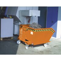 Automatic swarf tipping skips