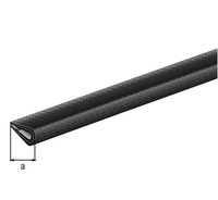 Kantenschutzprofil, Weich-PVC, schwarz, LxBxH 1500 x 10 x 7 mm