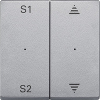 Wippen für Taster-Modul 2fach (Szene1/2, Pfeile Auf/Ab), aluminium, System M