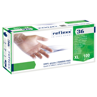 Guanti in vinile R36 - s/polvere - tg XL - bianco - Reflexx - conf. 100 pezzi