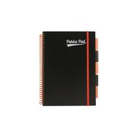 Pukka Pad spirálfüzet, A4, vonalas, 100 lap, "Neon black project book" (PUPN7664V)