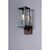 Außenwandleuchte KARO, mit Wandhalterung, E27 max. 60W/15W, Aluminium / Glas, Schwarz + Holzoptik dunkel