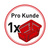 Sticker / Information Sign / Window Film for Purchasing Restrictions "Pro Kunde 1x Einkaufskorb" | shopping basket red