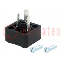 Connector: valve connector; socket; form C; 8mm; male; PIN: 3; 6A