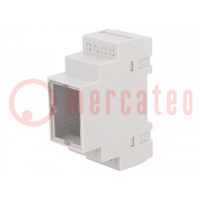 Enclosure: for DIN rail mounting; Y: 90mm; X: 35mm; Z: 65mm; grey