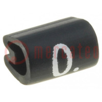Markeringen; Aanduiding: 0; 5,5÷8,9mm; PVC; zwart; -45÷70°C