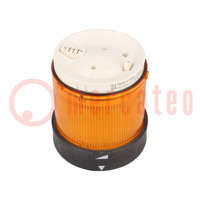 Señalizador: luminosa; LED; naranja; 230VAC; IP65; Ø70mm; -25÷50°C