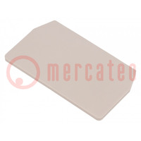 End/partition plate; beige; wemid; max.125°C; UL94V-0; ZDU1.5