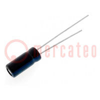 Condensatore: elettrolitico; THT; 1000uF; 10VDC; Ø10x12,5mm; ±20%