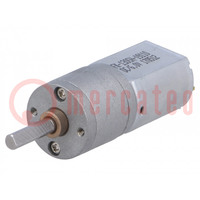 Motor: DC; with gearbox; 6VDC; 2.9A; Shaft: D spring; 30rpm; 488: 1
