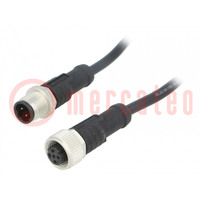 Cable: for sensors/automation; PIN: 4; M12-M12; D code-Ethernet
