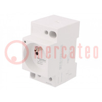 E-type socket; 250VAC; 16A; for DIN rail mounting; ACTI9