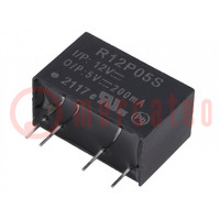 Converter: DC/DC; 1W; Uin: 10.8÷13.2V; Uout: 5VDC; Iout: 200mA; SIP7