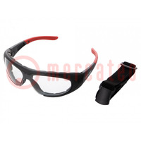 Safety spectacles; Lens: transparent; Resistance to: UV rays