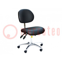 Krzesło; 450÷600mm; Właściwości: amortyzator gazowy; czarny