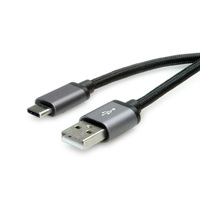 ROLINE Câble USB 2.0, C-A, M/M, noir, 0,8 m