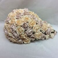 Artificial Silk Chloe Shower Bouquet - 38cm, Cream and Mocha