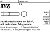 Sechskantschraube ISO 8765 Schaft M12x1,