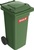 Müllgroßbehälter 120l HDPE grün fahrbar,