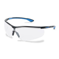 uvex Schutzbrille sportstyle AR, Rahmen: schwarz/blau, Scheibe: PC farblos