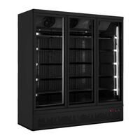 SARO Tiefkühlschrank m. 3 Glastüren GTK 1480 S schwarz, Ansicht vorne