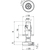 Skizze zu Höhenverstellschraube mit M8 Einbohrmuffe, ø20, M8x50