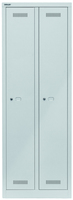 Bisley MonoBloc™ Garderobenschrank, 2 Abteile, je 1 Fach, lichtgrau