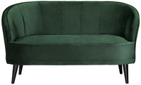 2-Sitzer Sofa Garbo; 150x75x84 cm (BxTxH); Sitz tannengrün, Gestell schwarz