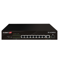 Edimax Switch GS-5210PLG Zarządzany Gigabit Ethernet (10/100/1000) Obsługa PoE Czarny