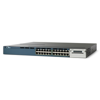 Cisco Catalyst C3560X-24P-S, Refurbished Géré L3 Gigabit Ethernet (10/100/1000) Connexion Ethernet, supportant l'alimentation via ce port (PoE) 1U Noir, Gris