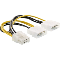 InLine Stromadapter intern, 2x 4pol zu 8pol für PCIe (PCI-Express) Grafikkarten