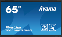 iiyama TE6514MIS-B1AG tartalomszolgáltató (signage) kijelző Interaktív síkképernyő 165,1 cm (65") LCD Wi-Fi 435 cd/m² 4K Ultra HD Fekete Érintőképernyő Beépített processzor Andr...