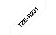 Brother TZE-R231 taśmy do etykietowania Czarny na białym