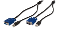 ASSMANN Electronic AK-82302 cable para video, teclado y ratón (kvm) Negro 3 m