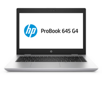 HP ProBook 645 G4 AMD Ryzen™ 7 2700U Laptop 35.6 cm (14") Full HD 8 GB DDR4-SDRAM 256 GB SSD Wi-Fi 5 (802.11ac) Windows 10 Pro Silver