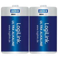 LogiLink LR20B2 Haushaltsbatterie Einwegbatterie D Alkali