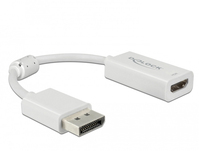 DeLOCK 63936 adaptador de cable de vídeo 0,1 m DisplayPort HDMI Blanco