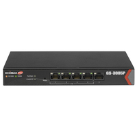 Edimax GS-3005P hálózati kapcsoló Vezérelt Gigabit Ethernet (10/100/1000) Ethernet-áramellátás (PoE) támogatása Fekete