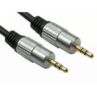 Cables Direct NL2TTMM-00 audio cable 0.5 m 3.5mm Black, Silver