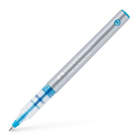 Faber-Castell 348147 bolígrafo de punta redonda Bolígrafo retráctil con clip Azul claro 1 pieza(s)